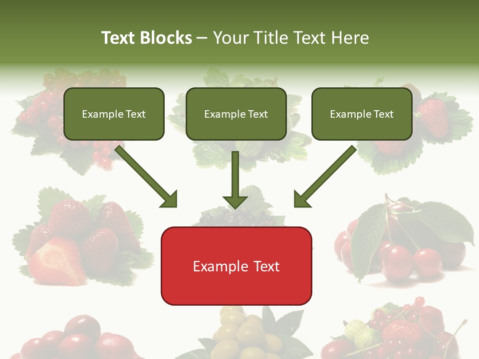 Strawberries Cherries Group PowerPoint Template