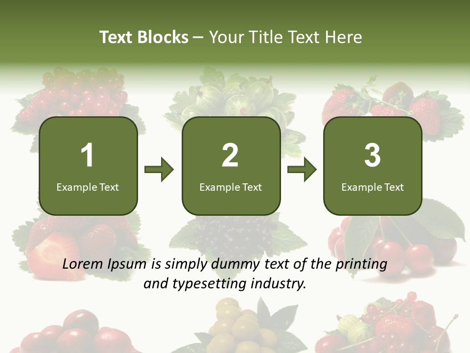 Strawberries Cherries Group PowerPoint Template