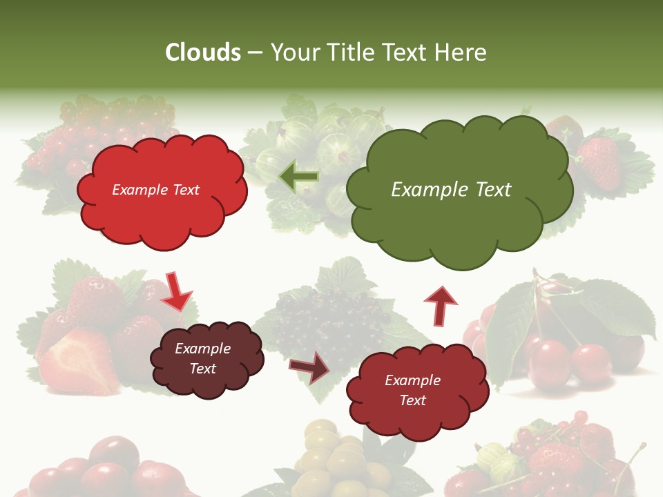 Strawberries Cherries Group PowerPoint Template