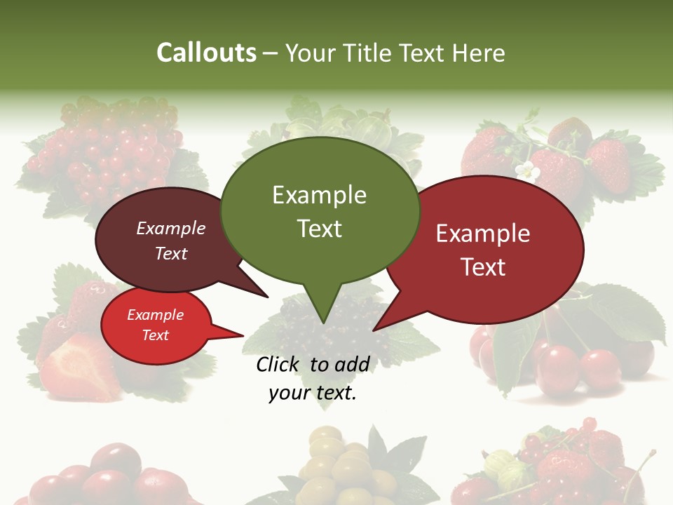 Strawberries Cherries Group PowerPoint Template