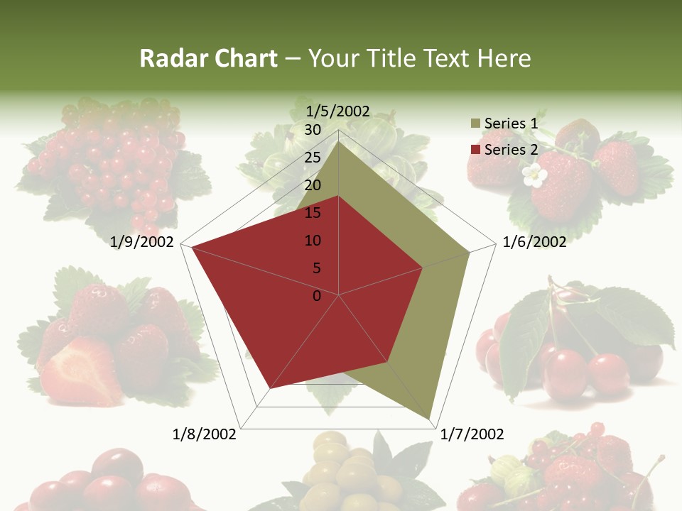 Strawberries Cherries Group PowerPoint Template