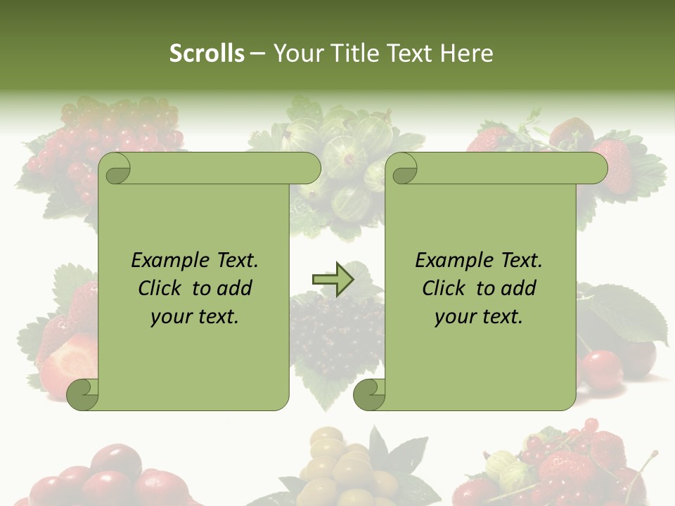 Strawberries Cherries Group PowerPoint Template