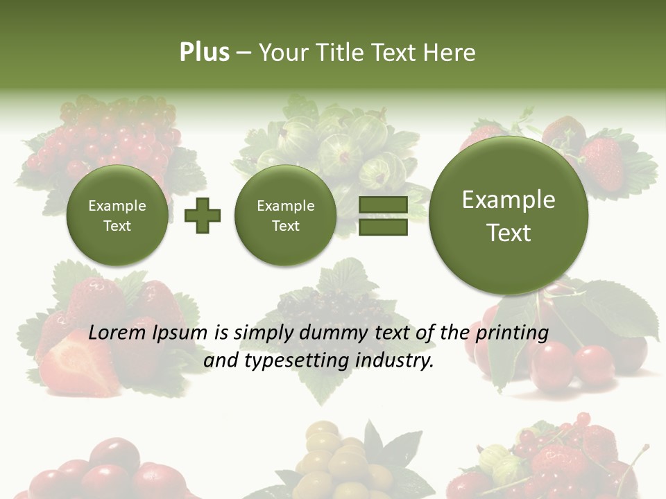 Strawberries Cherries Group PowerPoint Template