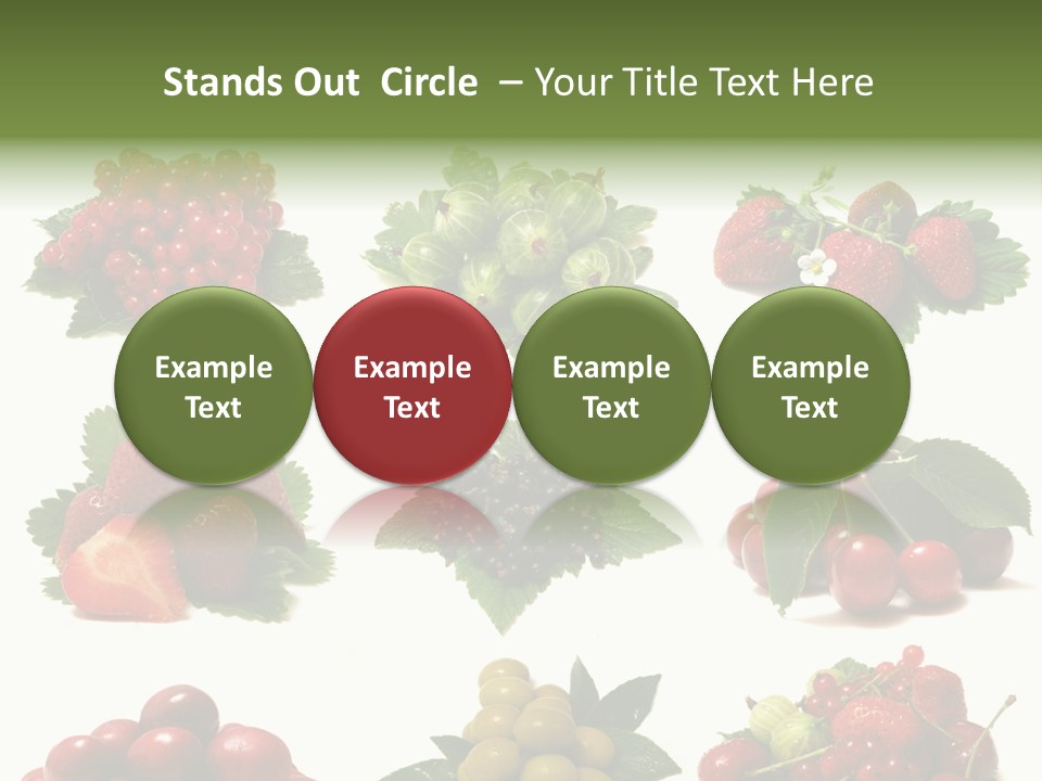 Strawberries Cherries Group PowerPoint Template