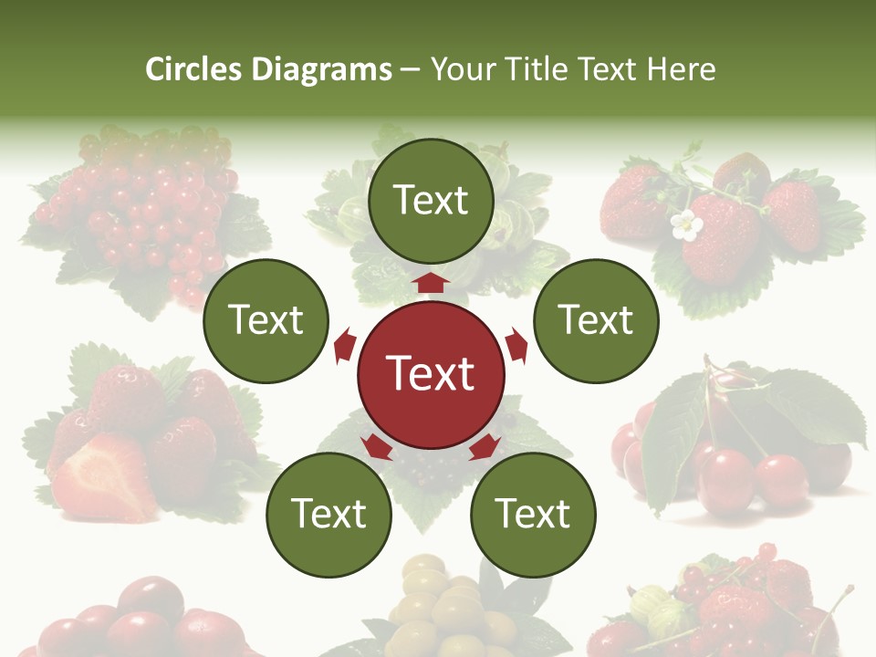 Strawberries Cherries Group PowerPoint Template