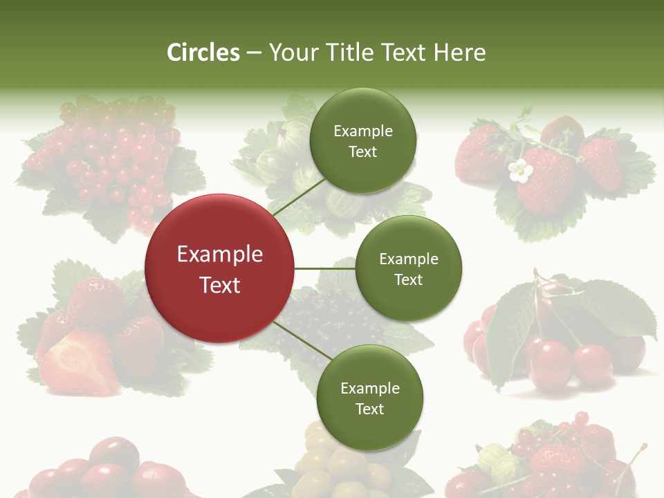 Strawberries Cherries Group PowerPoint Template