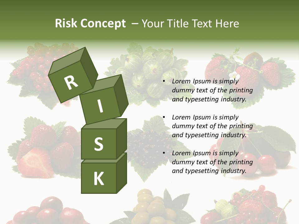 Strawberries Cherries Group PowerPoint Template