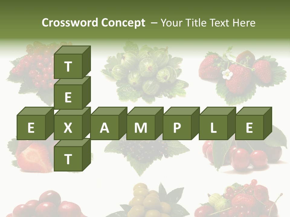 Strawberries Cherries Group PowerPoint Template