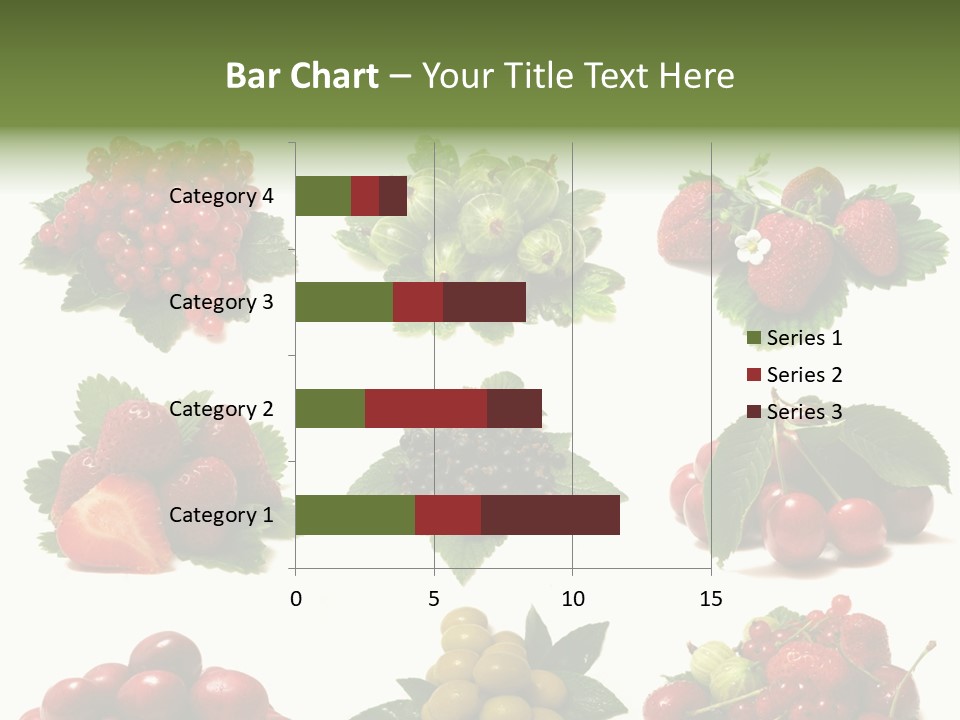 Strawberries Cherries Group PowerPoint Template