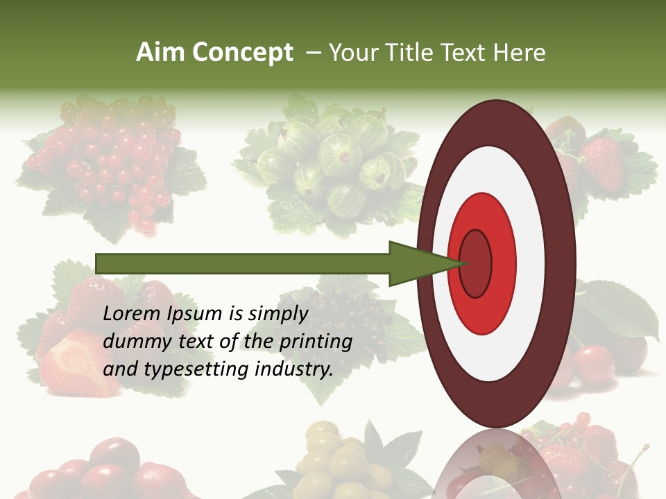 Strawberries Cherries Group PowerPoint Template