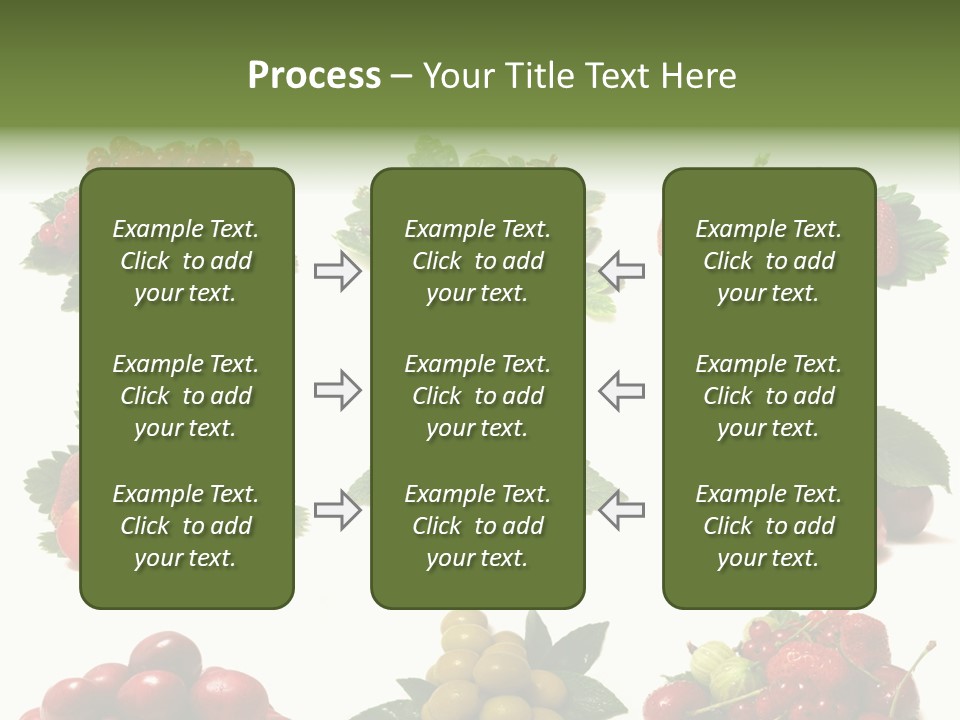 Strawberries Cherries Group PowerPoint Template