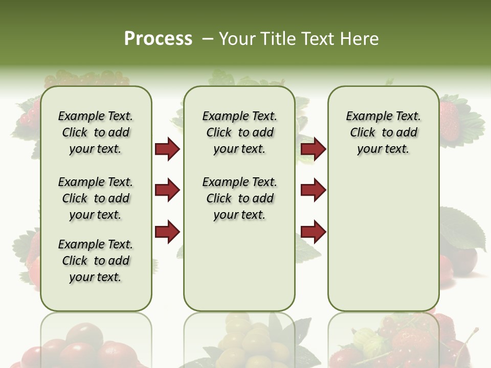 Strawberries Cherries Group PowerPoint Template