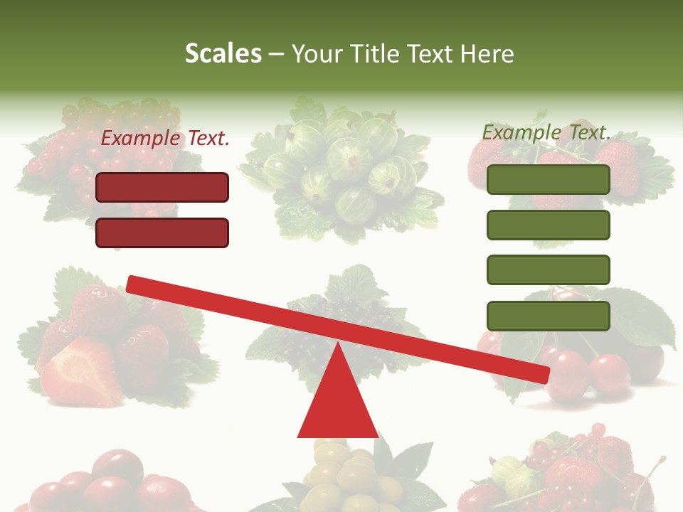 Strawberries Cherries Group PowerPoint Template