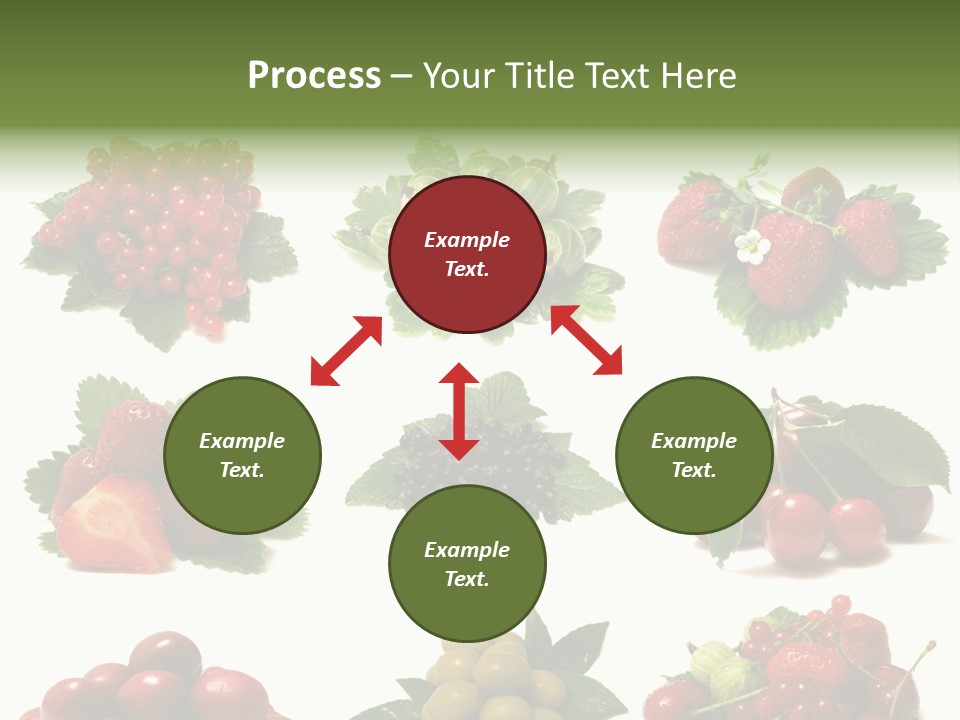 Strawberries Cherries Group PowerPoint Template