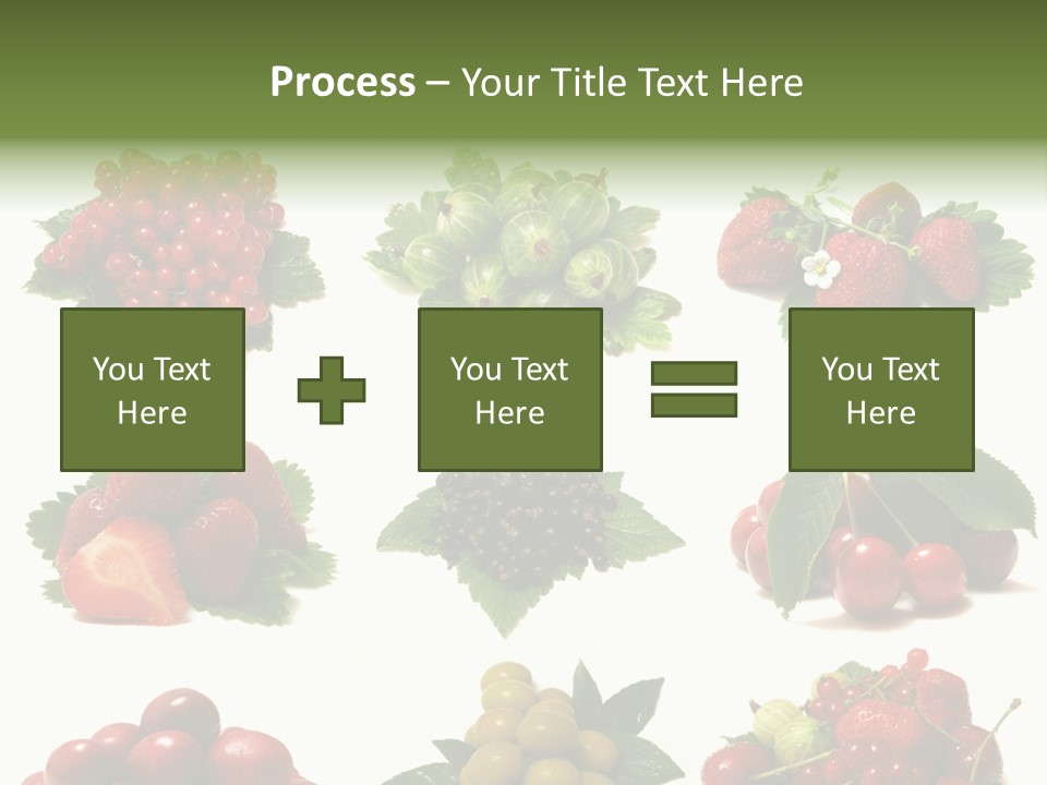 Strawberries Cherries Group PowerPoint Template