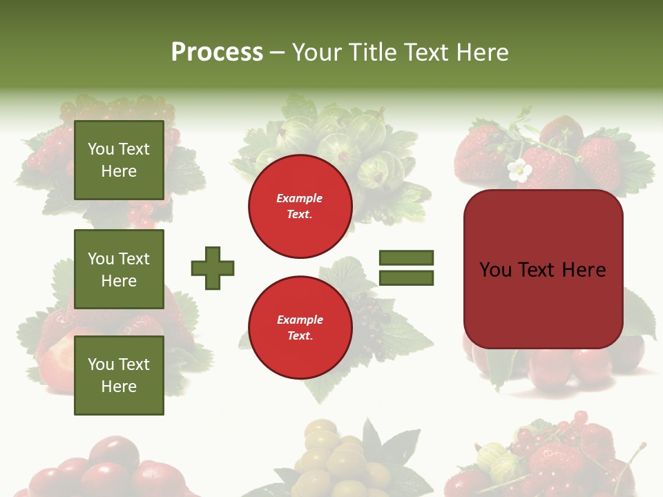 Strawberries Cherries Group PowerPoint Template