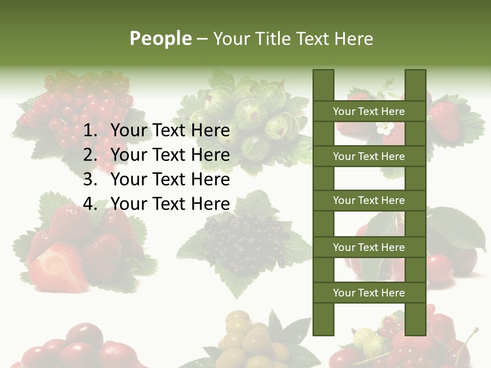 Strawberries Cherries Group PowerPoint Template