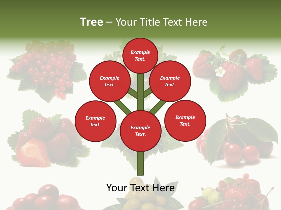 Strawberries Cherries Group PowerPoint Template