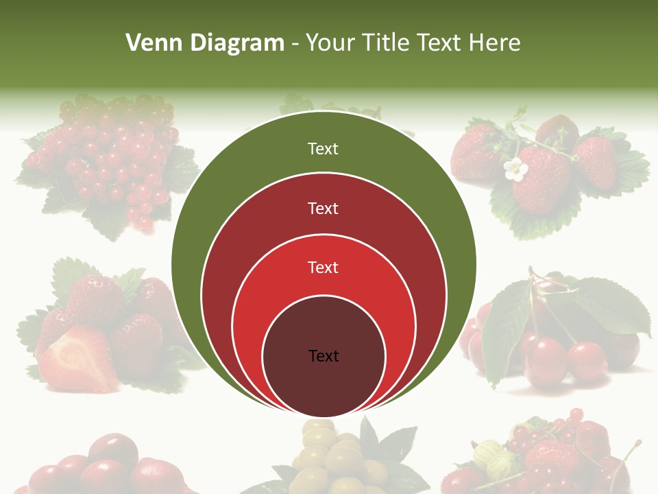 Strawberries Cherries Group PowerPoint Template