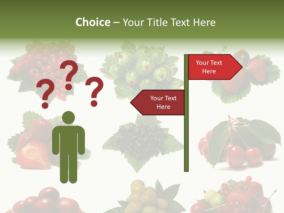 Strawberries Cherries Group PowerPoint Template