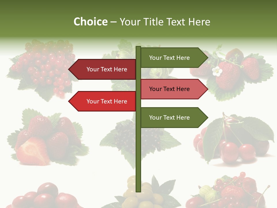 Strawberries Cherries Group PowerPoint Template