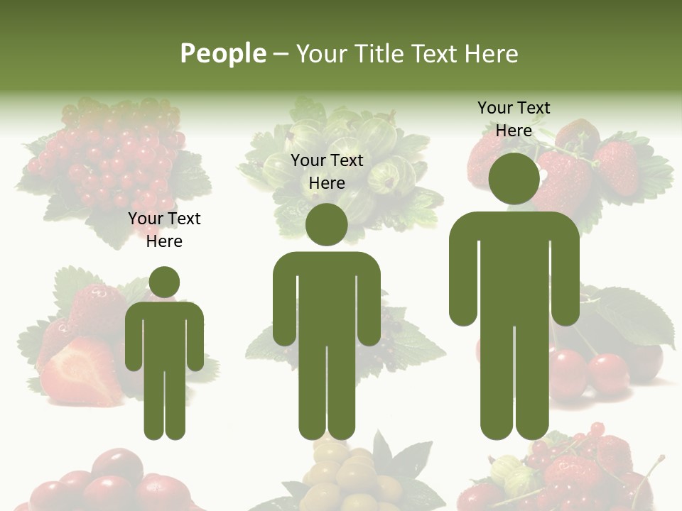 Strawberries Cherries Group PowerPoint Template