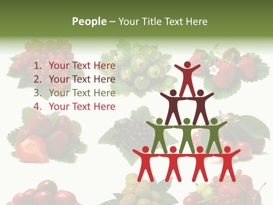 Strawberries Cherries Group PowerPoint Template