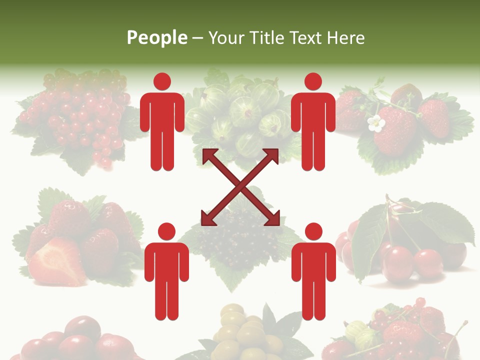 Strawberries Cherries Group PowerPoint Template
