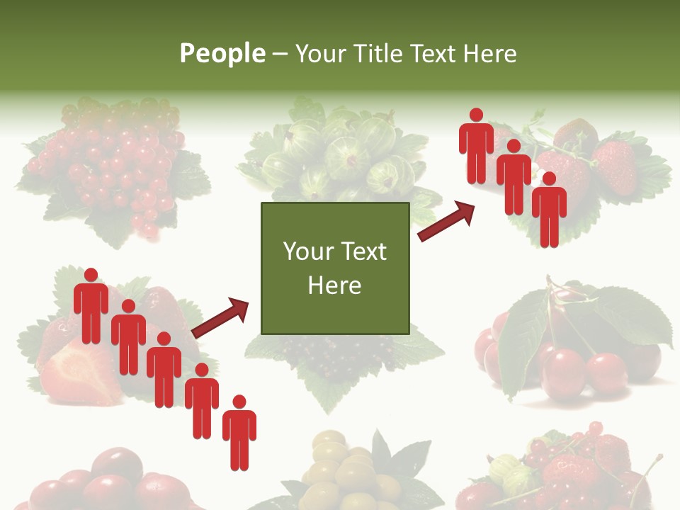 Strawberries Cherries Group PowerPoint Template