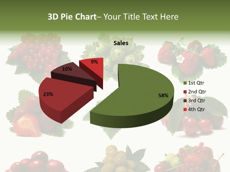 Strawberries Cherries Group PowerPoint Template