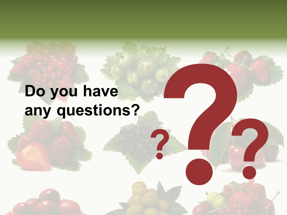 Strawberries Cherries Group PowerPoint Template