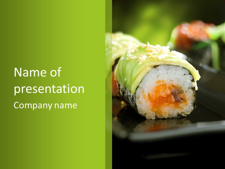 Meal Seaweed Asian PowerPoint Template