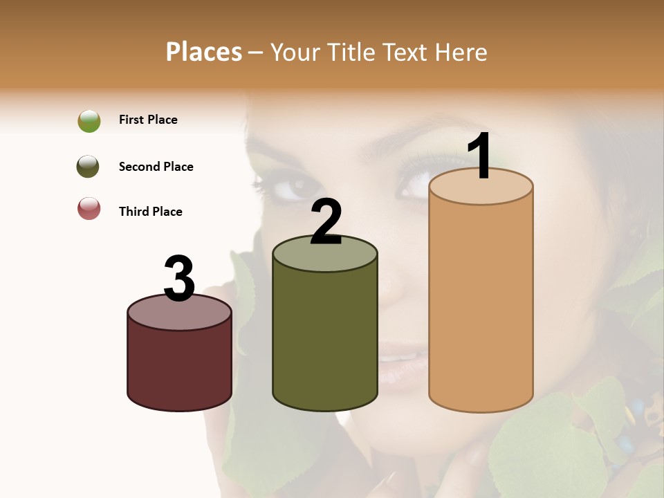 Female Design Leaves PowerPoint Template