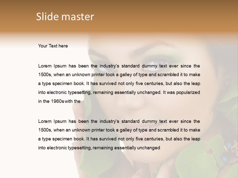 Female Design Leaves PowerPoint Template