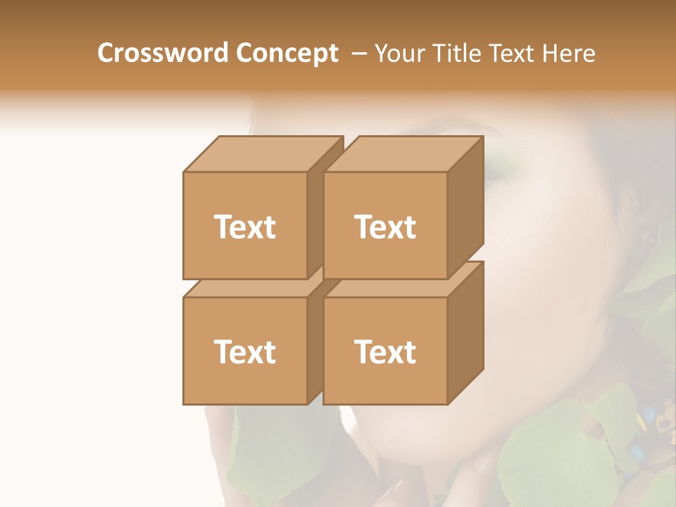 Female Design Leaves PowerPoint Template