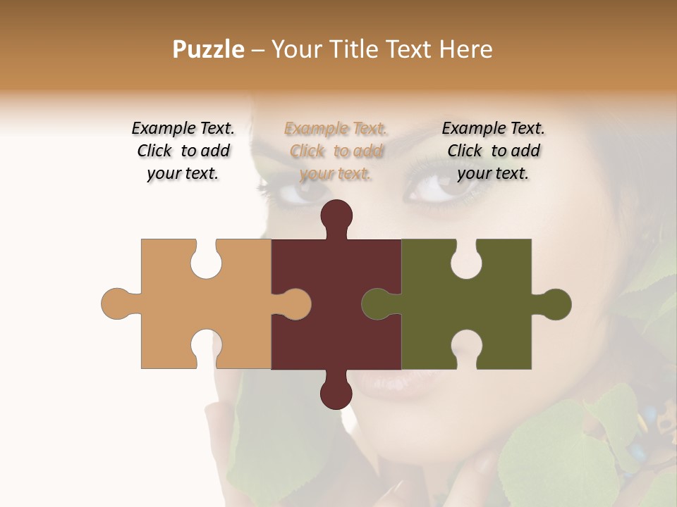 Female Design Leaves PowerPoint Template