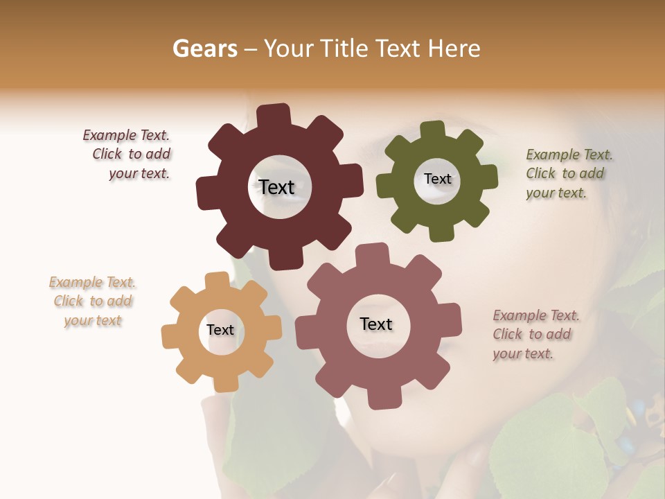 Female Design Leaves PowerPoint Template