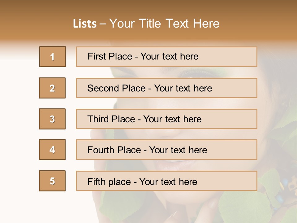 Female Design Leaves PowerPoint Template