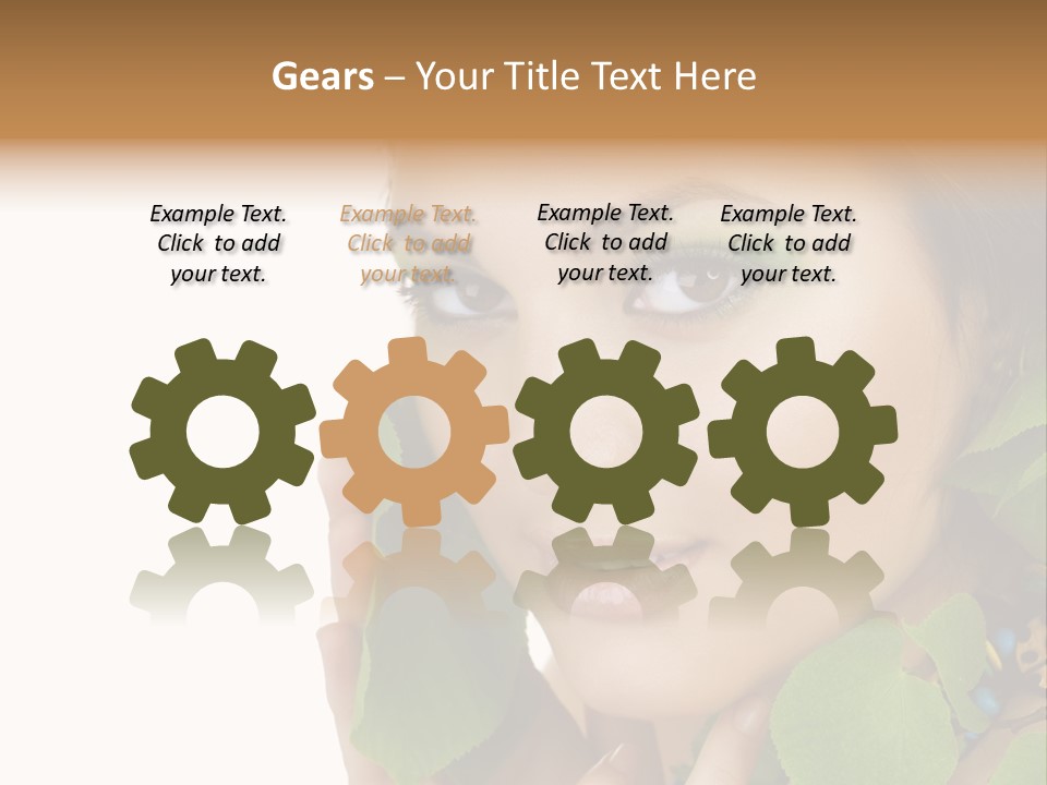 Female Design Leaves PowerPoint Template