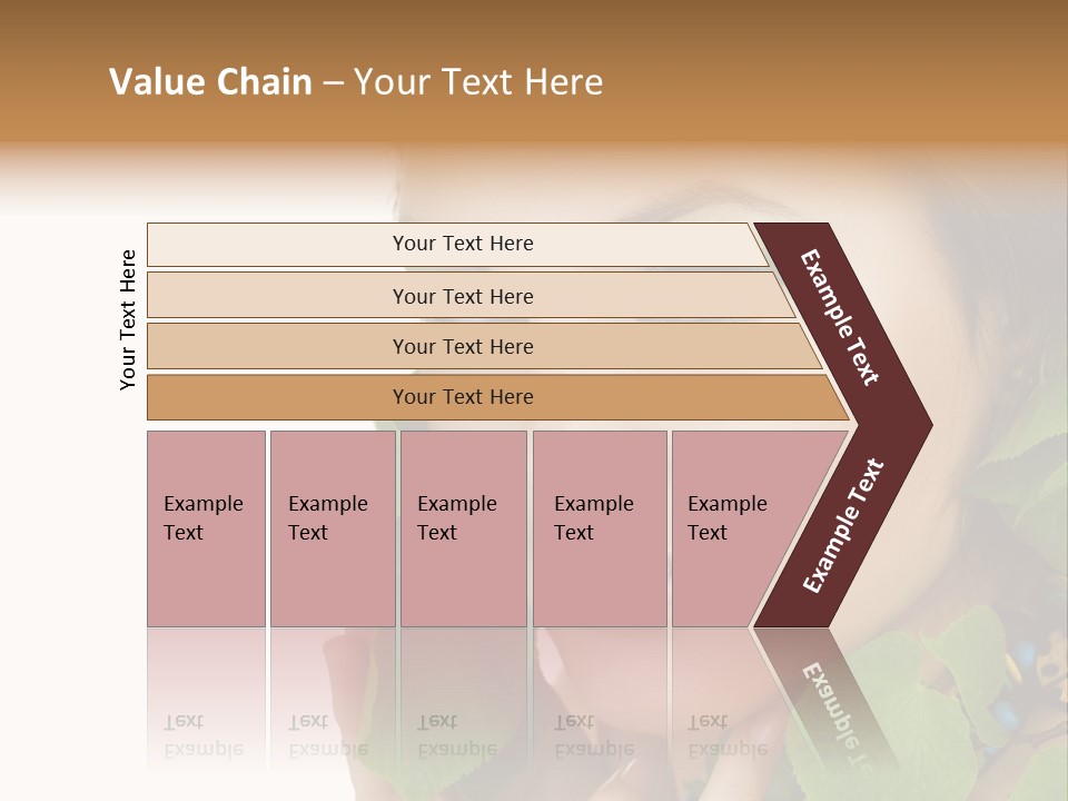 Female Design Leaves PowerPoint Template