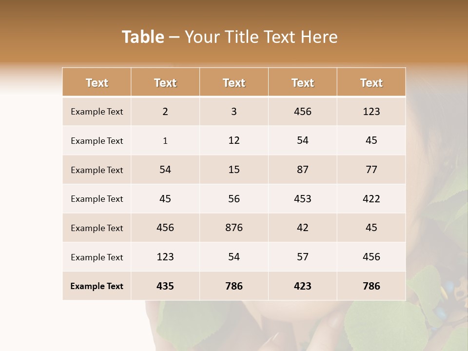 Female Design Leaves PowerPoint Template