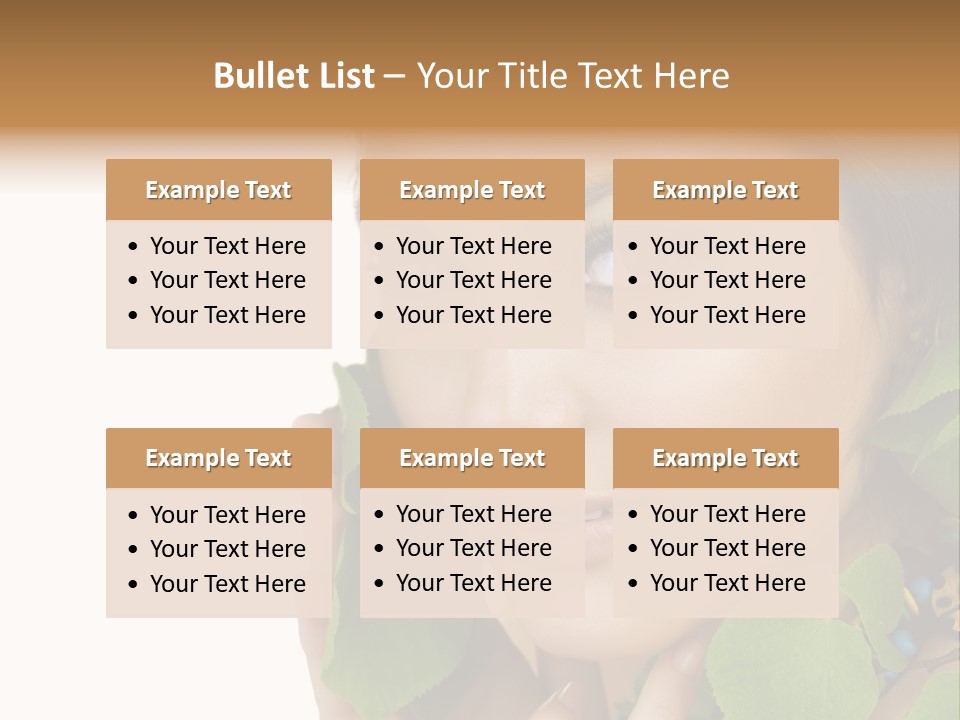 Female Design Leaves PowerPoint Template