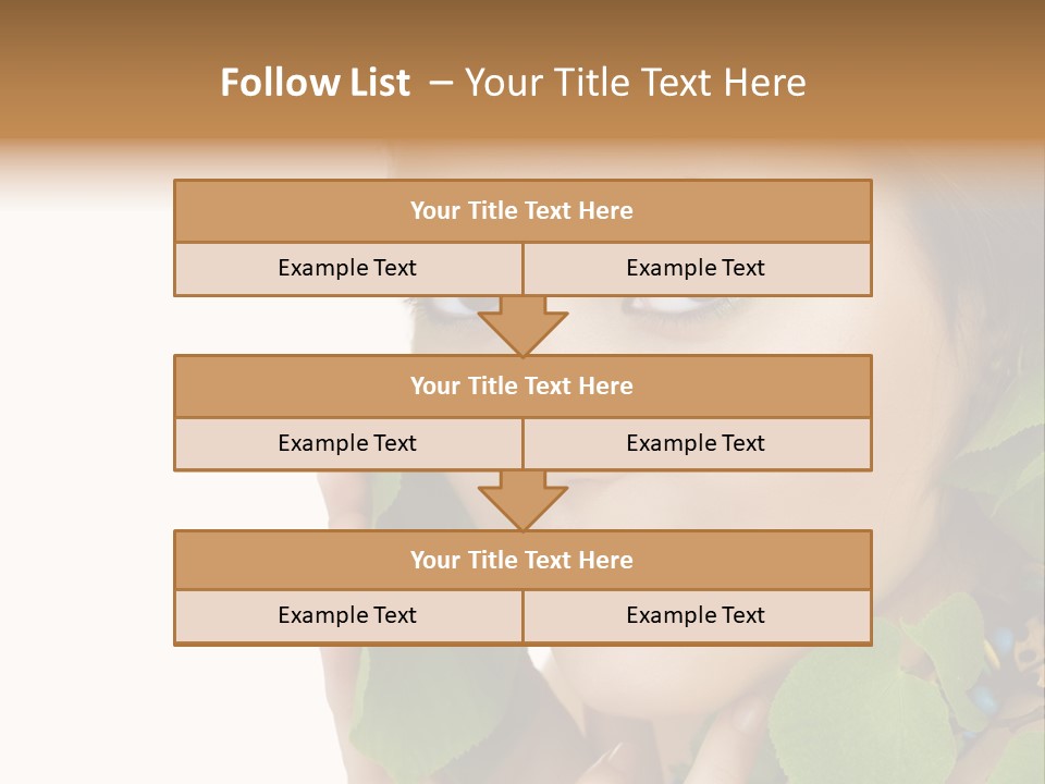 Female Design Leaves PowerPoint Template