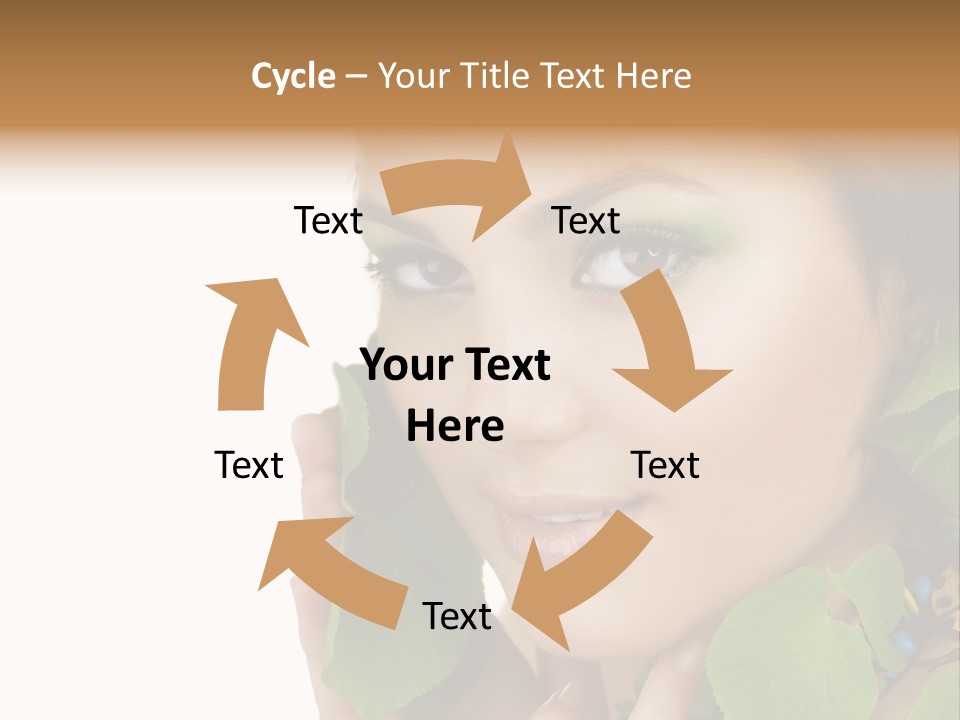 Female Design Leaves PowerPoint Template