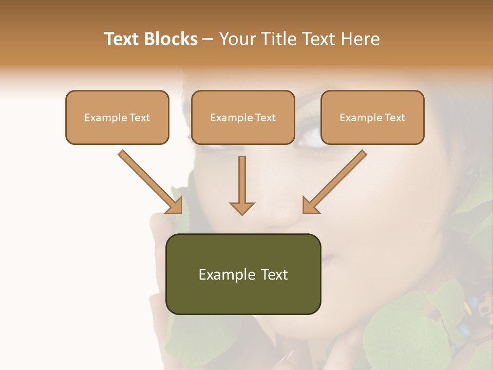 Female Design Leaves PowerPoint Template