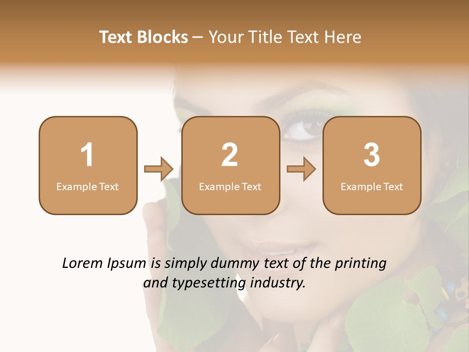 Female Design Leaves PowerPoint Template