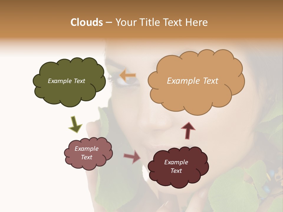 Female Design Leaves PowerPoint Template