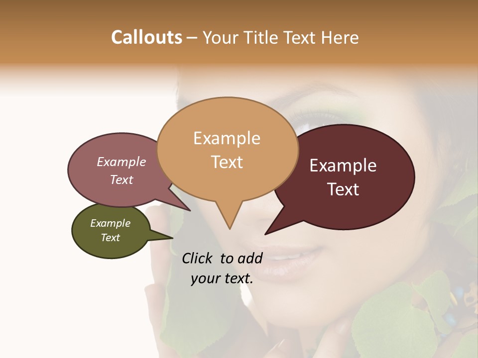Female Design Leaves PowerPoint Template