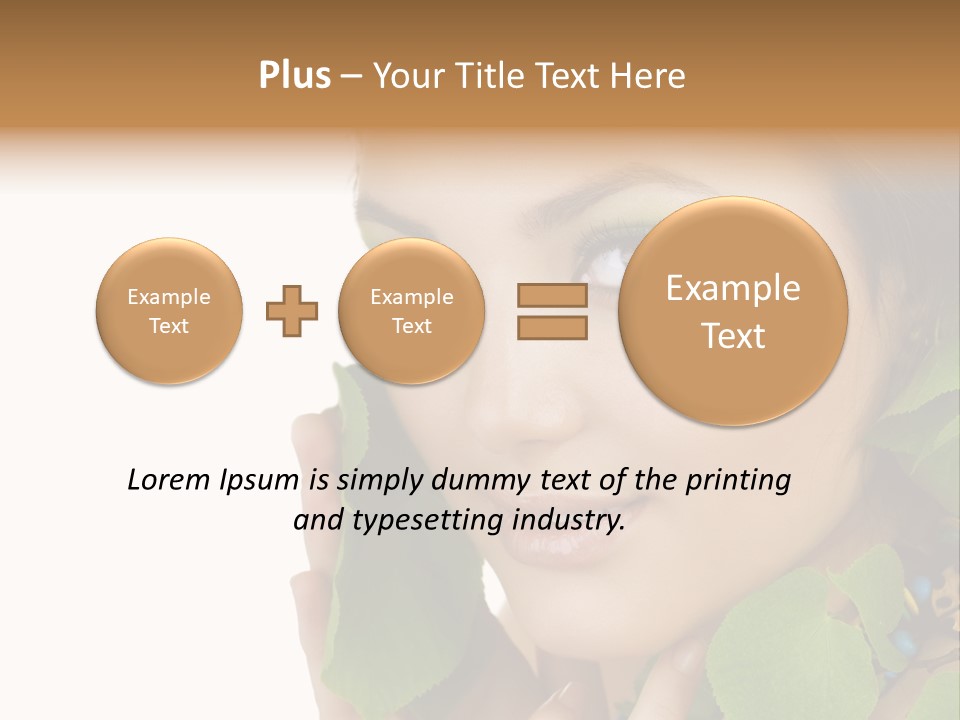 Female Design Leaves PowerPoint Template