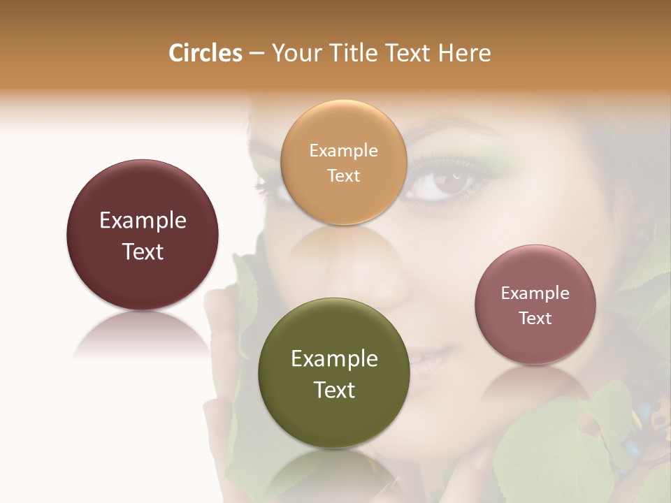 Female Design Leaves PowerPoint Template
